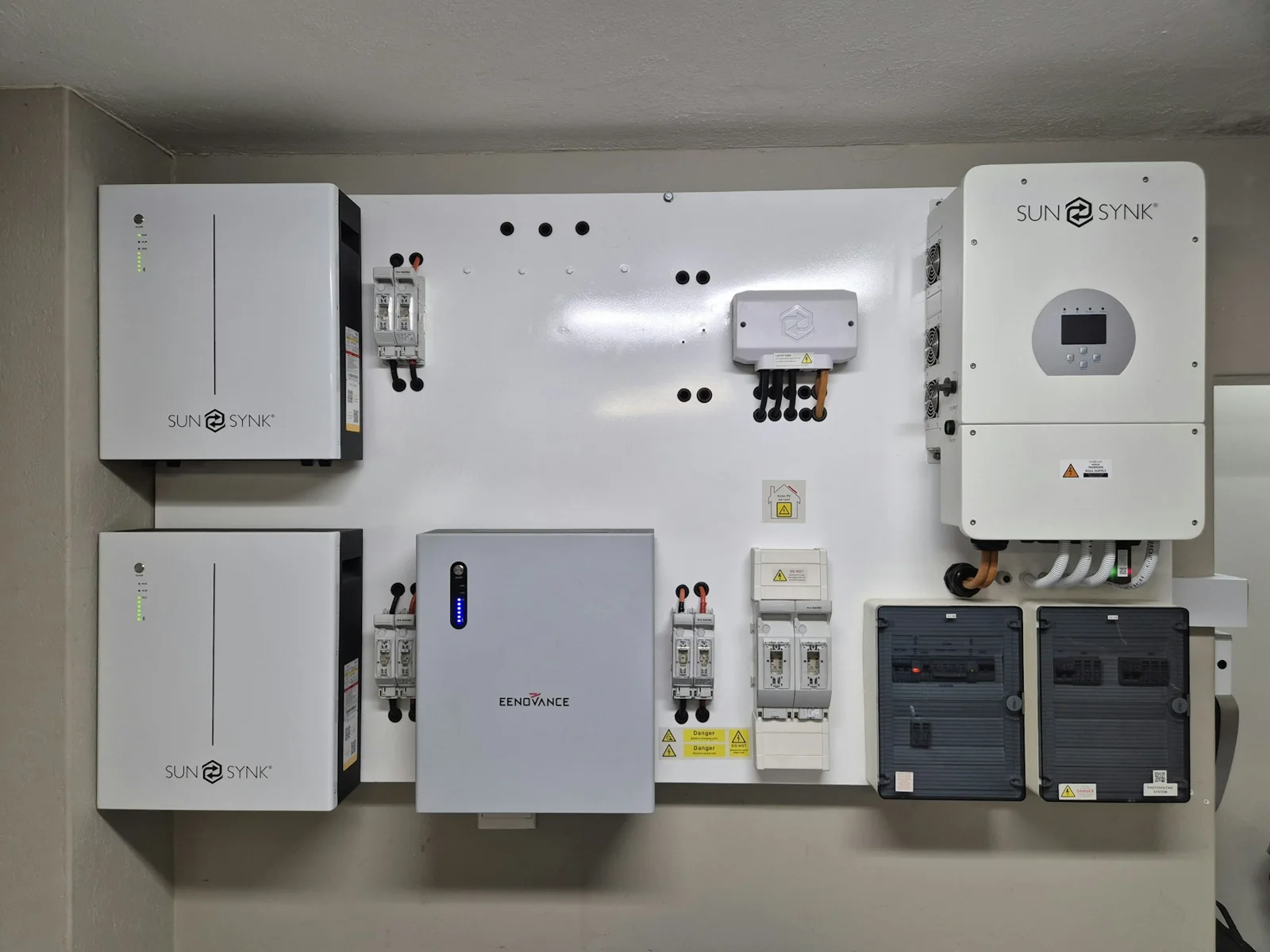A professionally mounted energy storage and inverter system